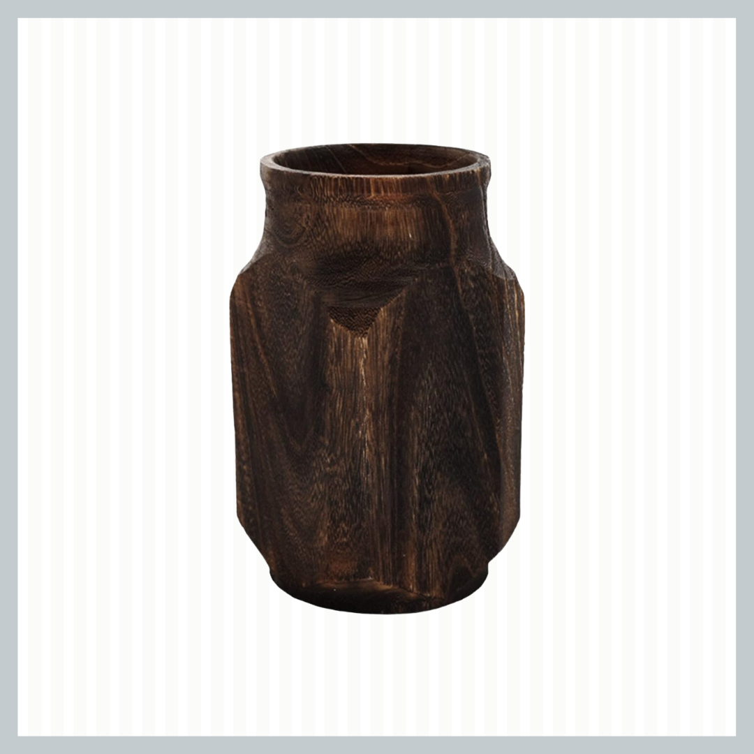 wood vase