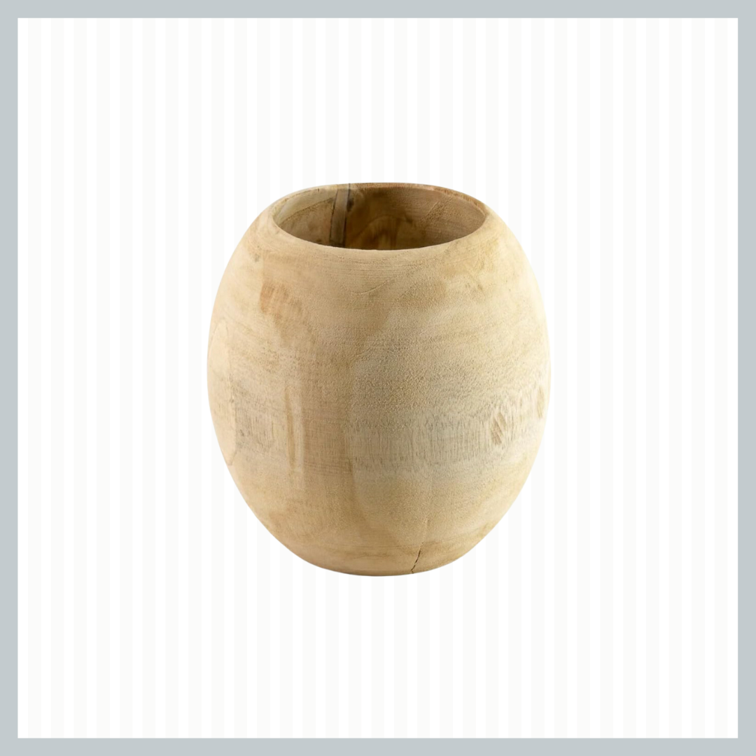 wood vase