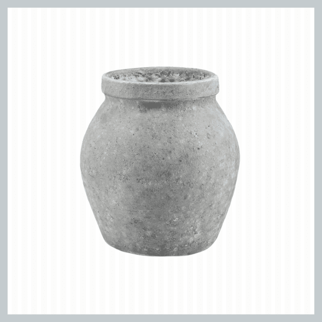 Neutral ceramic vase
