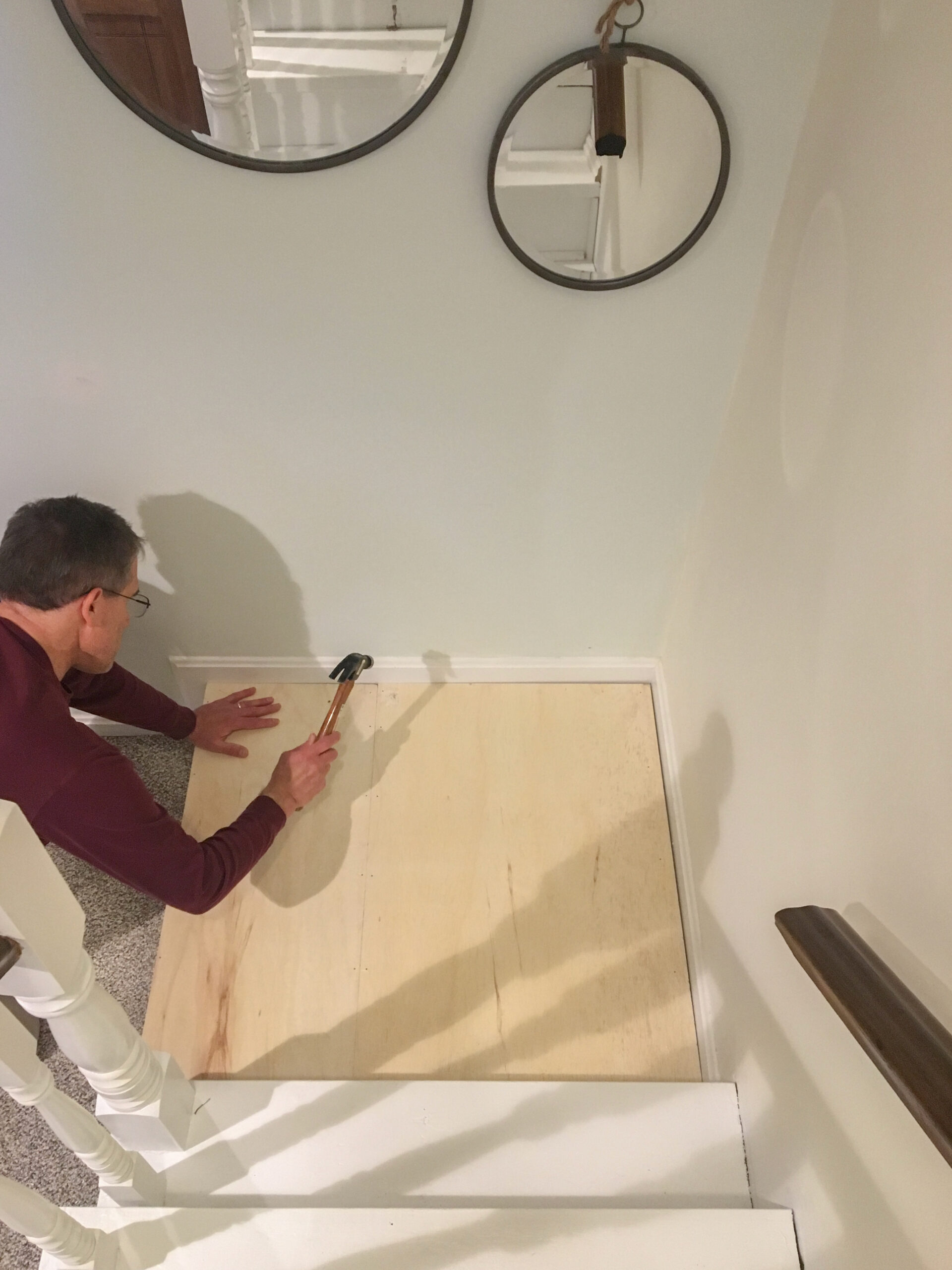 how to install carpet runner on landing