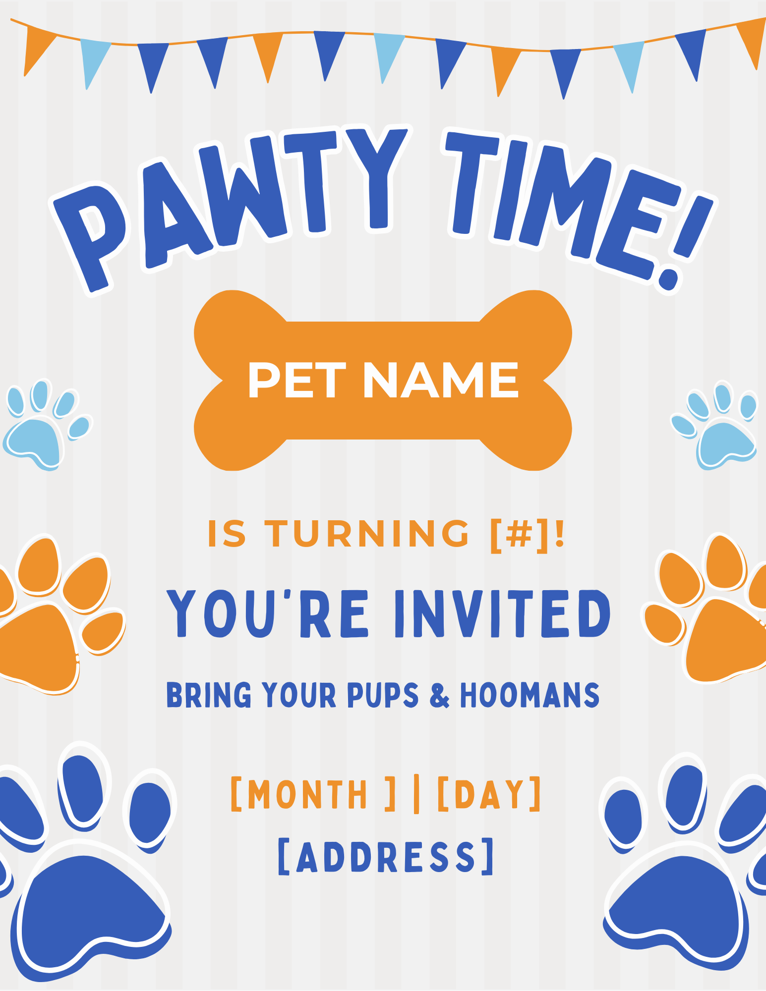 Dog Party Invites Printable
