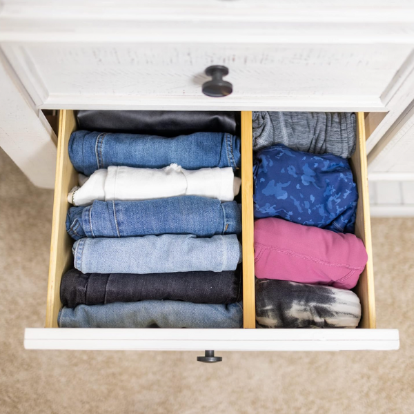 best way to organize outgrown baby clothes