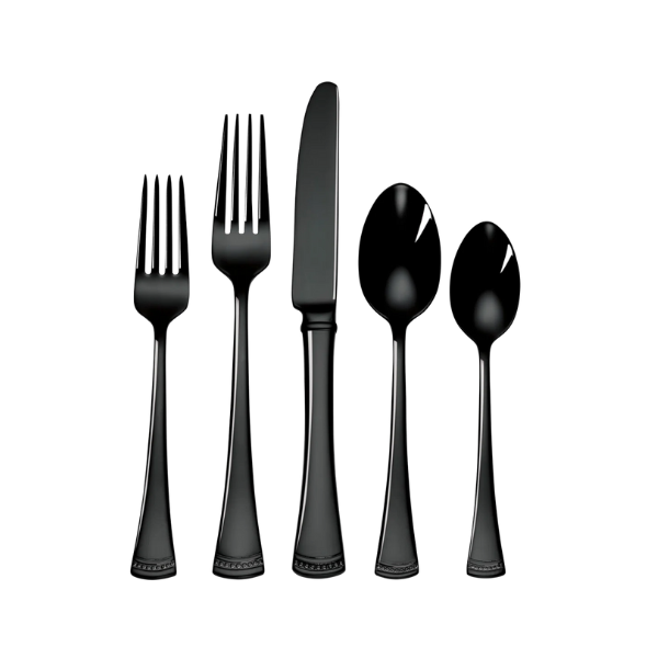 dishwasher safe flatware black