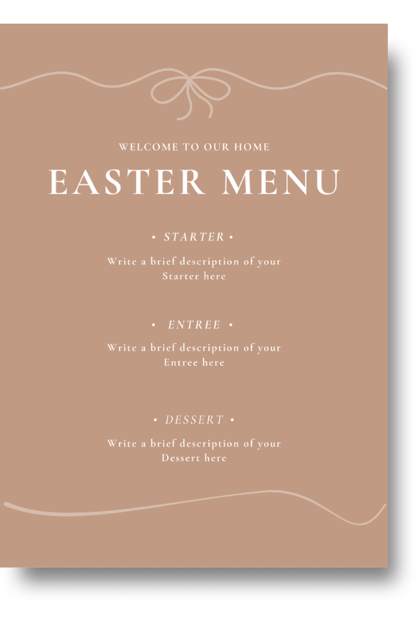 easter menu template free