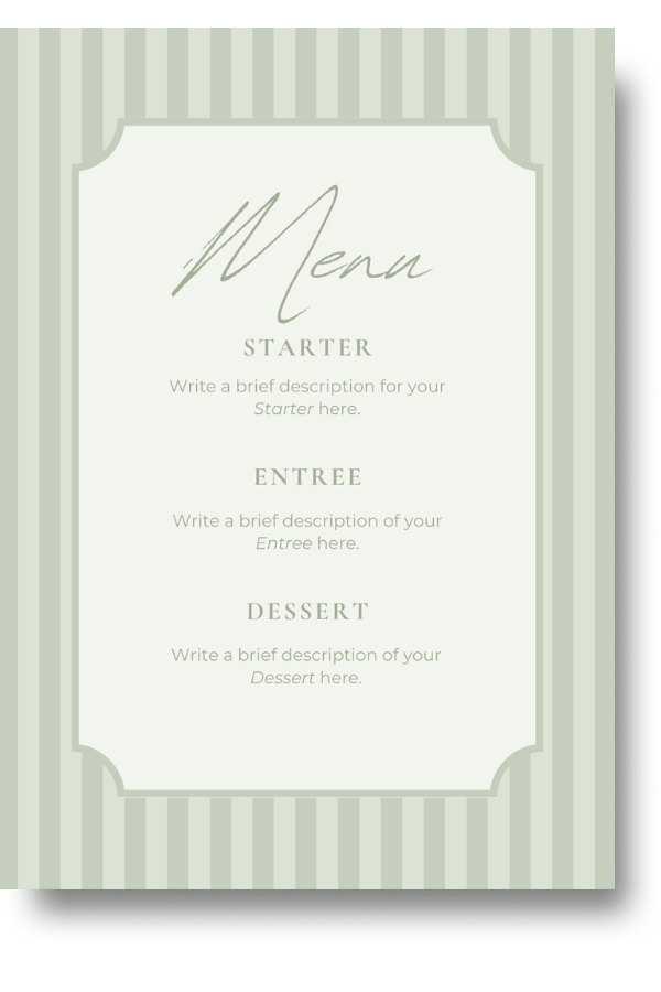 free printable easter menu templates
