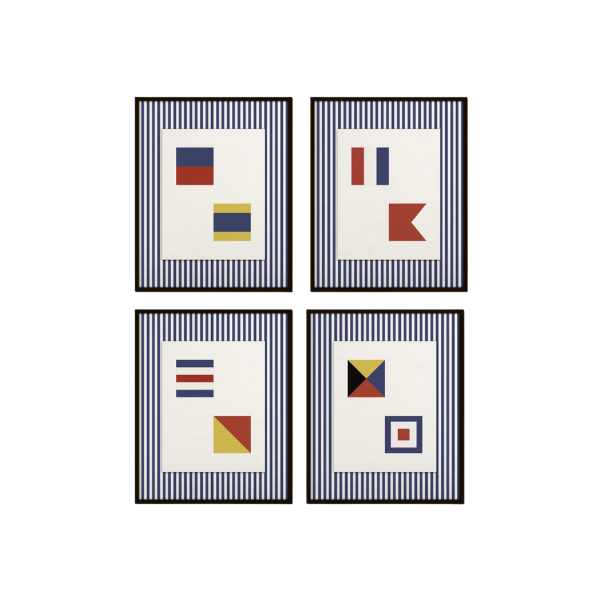 Red white and blue home decor interior design